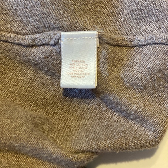 Lauren Conrad neutral cardigan with sheer cream accent and ties size large - Picture 5 of 6